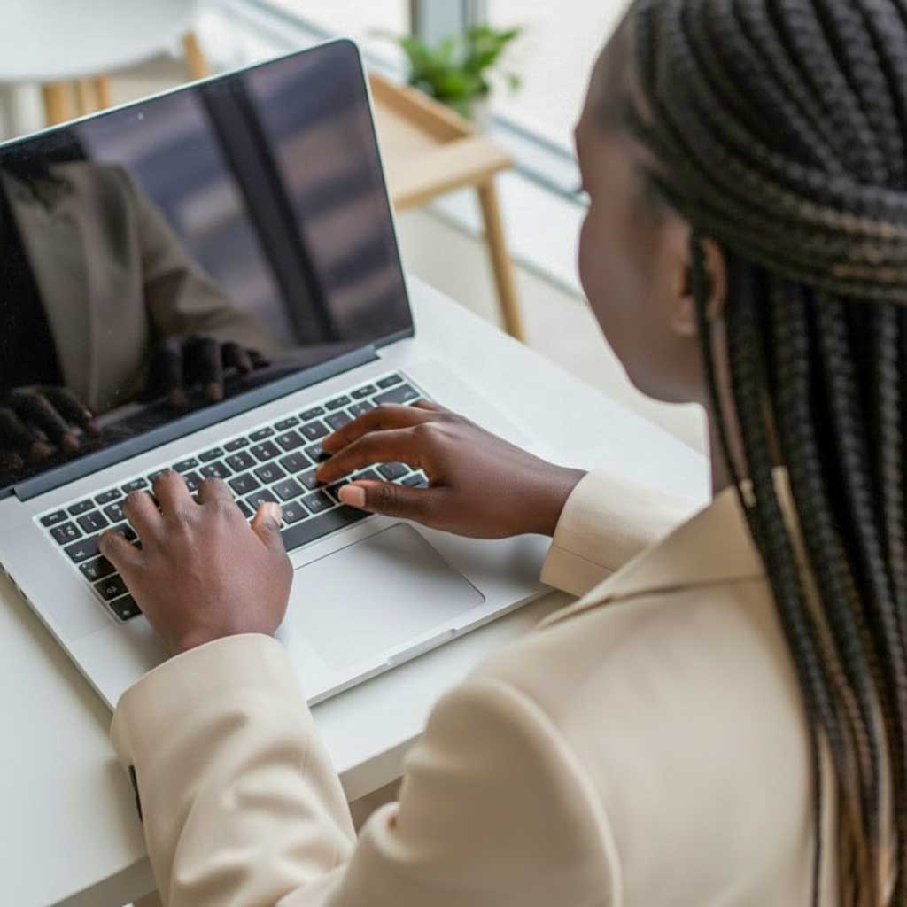 top-view-africaine-saisi-sur-laptop